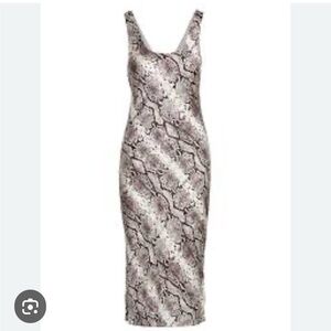 Cami NYC Silk Tank MIDI Dress Berry Snake Print New w/ Tags Retail $330 Medium